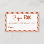 Een beetje Cutie Pie Herfst Baby shower Luier Raff Informatiekaartje (Voorkant)