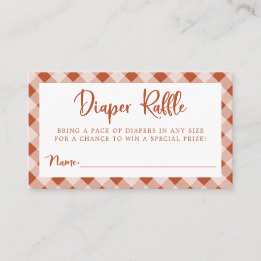 Een beetje Cutie Pie Herfst Baby shower Luier Raff Informatiekaartje (Voorkant)