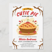 Een beetje Cutie Pie Herfst Cherry Pie Baby shower Kaart (Voorkant)