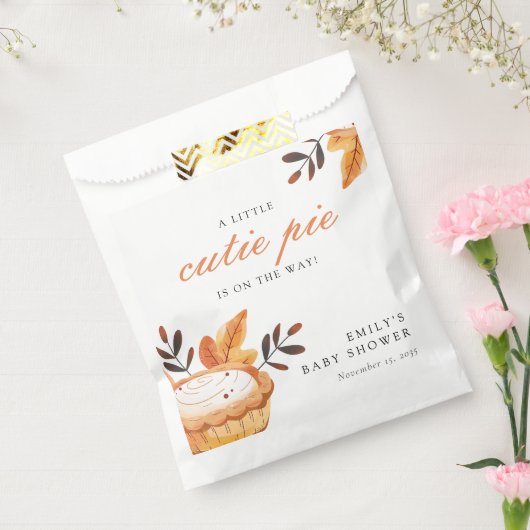 Een beetje Cutie Pie Herfst Floral Baby shower Bedankzakje (Gezegeld)