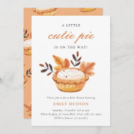 Een beetje Cutie Pie Herfst Floral Baby shower Kaart