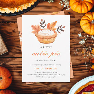 Een beetje Cutie Pie Herfst Floral Baby shower Kaart