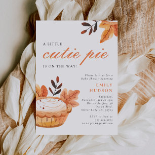 Een beetje Cutie Pie Herfst Floral Baby shower Kaart