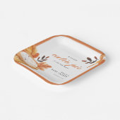 Een beetje Cutie Pie Herfst Floral Baby shower Pap Papieren Bordje (Gebogen)