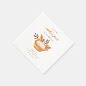 Een beetje Cutie Pie Herfst Floral Baby shower Servet (Hoek)