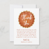 Een beetje Cutie Pie Herfst Pompoen Baby shower Bedankkaart (Voorkant)