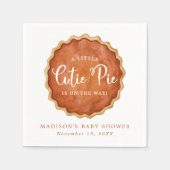 Een beetje Cutie Pie Herfst Pompoen Baby shower Servet (Voorkant)