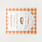 Een beetje Cutie Pie Herfst Thema Baby shower Acht Wandkleed (Voorkant (horizontaal))