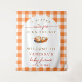 Een beetje Cutie Pie Herfst Thema Baby shower Acht Wandkleed (Voorkant)