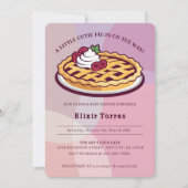 Een beetje Cutie Pie Minimalistische Paarse Baby s Kaart (Voorkant)