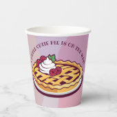 Een beetje Cutie Pie Minimalistische Paarse Baby s Papieren Bekers (Voorkant)