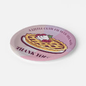 Een beetje Cutie Pie Minimalistische Paarse Baby s Papieren Bordje (Gekanteld)