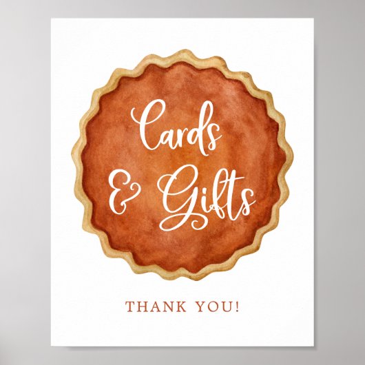 Een beetje Cutie Pie Pumpkin Kaarten en geschenken Poster (Voorkant)