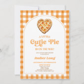 Een beetje Cutie Pie Retro Heart Pie Baby shower Kaart (Voorkant)
