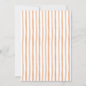 Een beetje Cutie Pie Stripes Bow Baby shower Kaart (Achterkant)