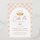 Een beetje Cutie Pie Thanksgiving Herfst Baby show Folie Uitnodiging (Voorkant)