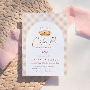 Een beetje Cutie Pie Thanksgiving Herfst Baby show Kaart