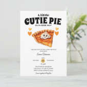 Een beetje cutie pompoen taart herfst herfst baby  kaart (Staand voorkant)