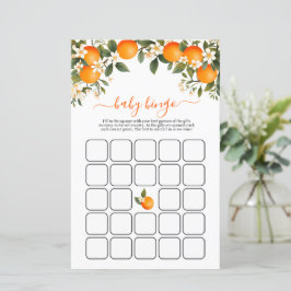 Een beetje Cutie Sinaasappel Baby shower bingo spe