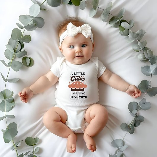 Een beetje cutie taart aankomen Thanksgiving Romper