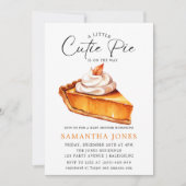 Een beetje cutie taart pompoen Herfst Baby shower Kaart (Voorkant)