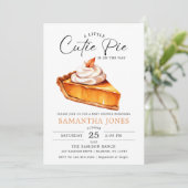 Een beetje cutie taart pompoen Herfst Baby shower Kaart (Staand voorkant)