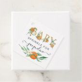 Een beetje cutie Waterverf Sinaasappels Baby showe Bedankjes Labels (In situ)