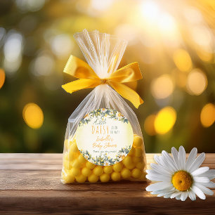 Een beetje Daisy Floral Baby shower Bedankt Ronde Sticker