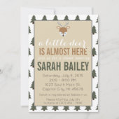 Een beetje Deer is bijna hier Baby shower uitnodig Kaart (Voorkant)