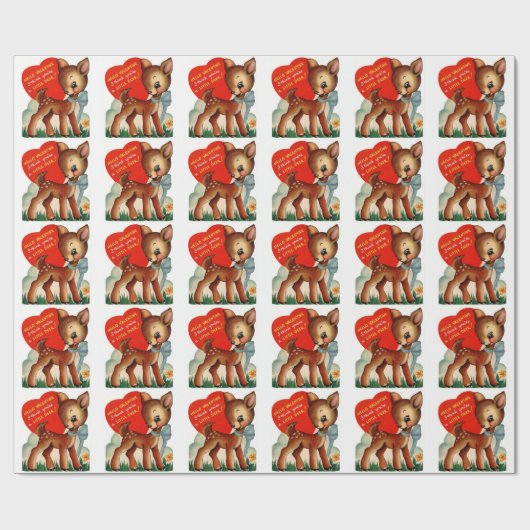 Een beetje Deer |  Valentijn | Papier voor onmidde (Vlak)