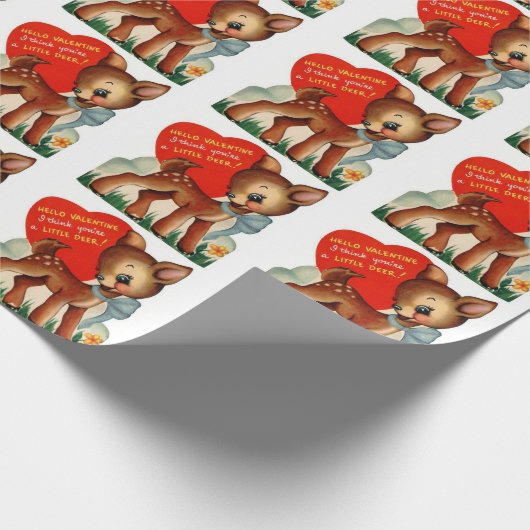 Een beetje Deer |  Valentijn | Papier voor onmidde (Hoek)