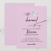 Een beetje diamanten Baby shower Kaart (Voorkant / Achterkant)