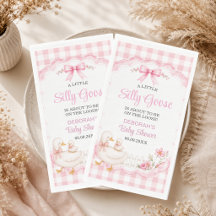Een beetje domme gans Roze Cottagecore Baby Shower