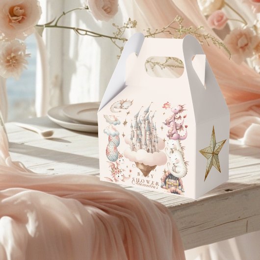 Een beetje draak is onderweg Baby shower Bedankdoosjes