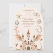 Een beetje draak is onderweg Baby shower Kaart (Voorkant)