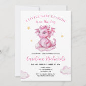 Een beetje draak is onderweg Baby shower Kaart (Voorkant)