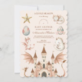 Een beetje draak is onderweg Baby shower Kaart (Voorkant)