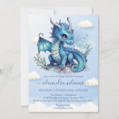 Een beetje draak is onderweg Baby shower Kaart (Voorkant)