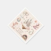 Een beetje draak is onderweg Baby shower Servet (Hoek)