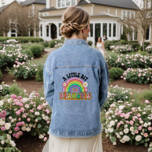 Een beetje dramatisch grappig groovy Gezegde Denim Jacket