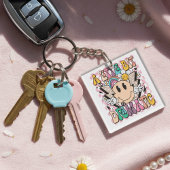 Een beetje dramatisch grappig groovy Gezegde Sleutelhanger