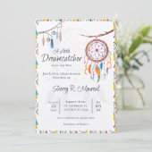 Een beetje Dreamcatcher Baby shower Invitation Kaart (Staand voorkant)