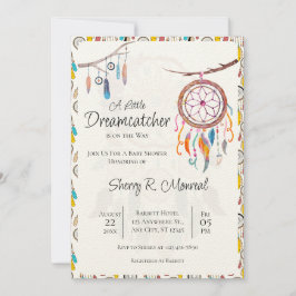 Een beetje Dreamcatcher Baby shower Invitation Kaart