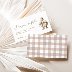 Een beetje Duckling Baby shower Luier Raffle Informatiekaartje