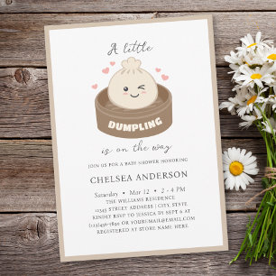 Een beetje dumpen is onderweg naar het Baby shower Kaart