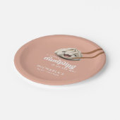 Een beetje dumpen is onderweg naar het Baby shower Papieren Bordje (Gekanteld)