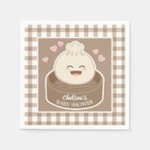 Een beetje dumpen is onderweg naar het Baby shower Servet (Voorkant)