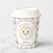 Een beetje dumpen is op de weg Baby shower papier Papieren Bekers (Voorkant)