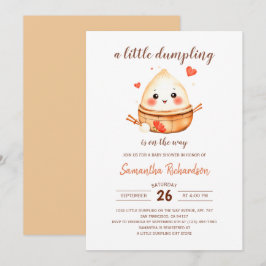 Een beetje dumpen is op de weg Bao Baby shower Kaart