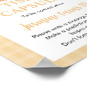 Een beetje dumpling 1e verjaardag tijd capsule tek poster (Hoek)